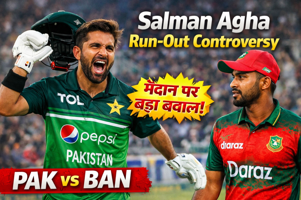 Salman Agha Run-Out Controversy