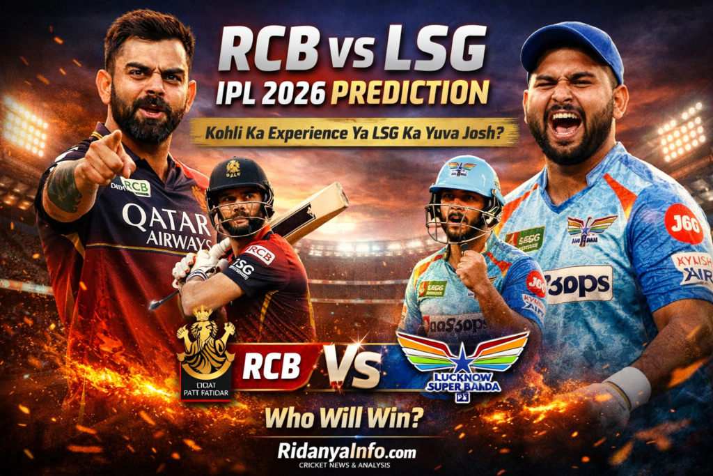 RCB vs LSG IPL 2026 prediction with Virat Kohli and Rishabh Pant
