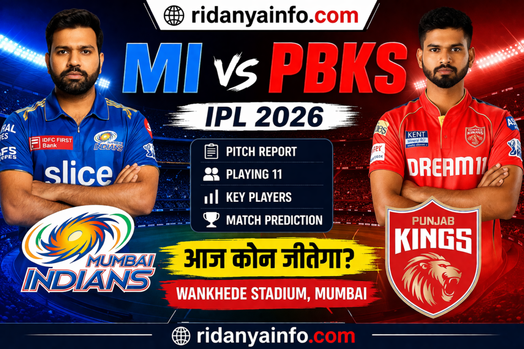 MI vs PBKS IPL 2026 match Wankhede stadium Mumbai pitch report and prediction
