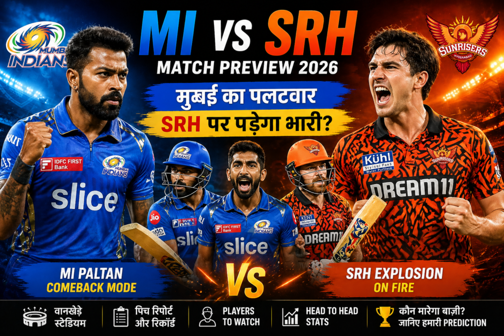 MI vs SRH Match Preview 2026