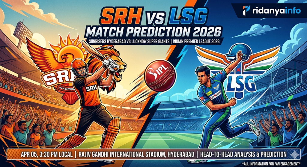 SRH vs LSG match prediction 2026