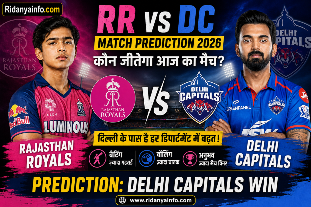 RR vs DC: Match preview 2026
