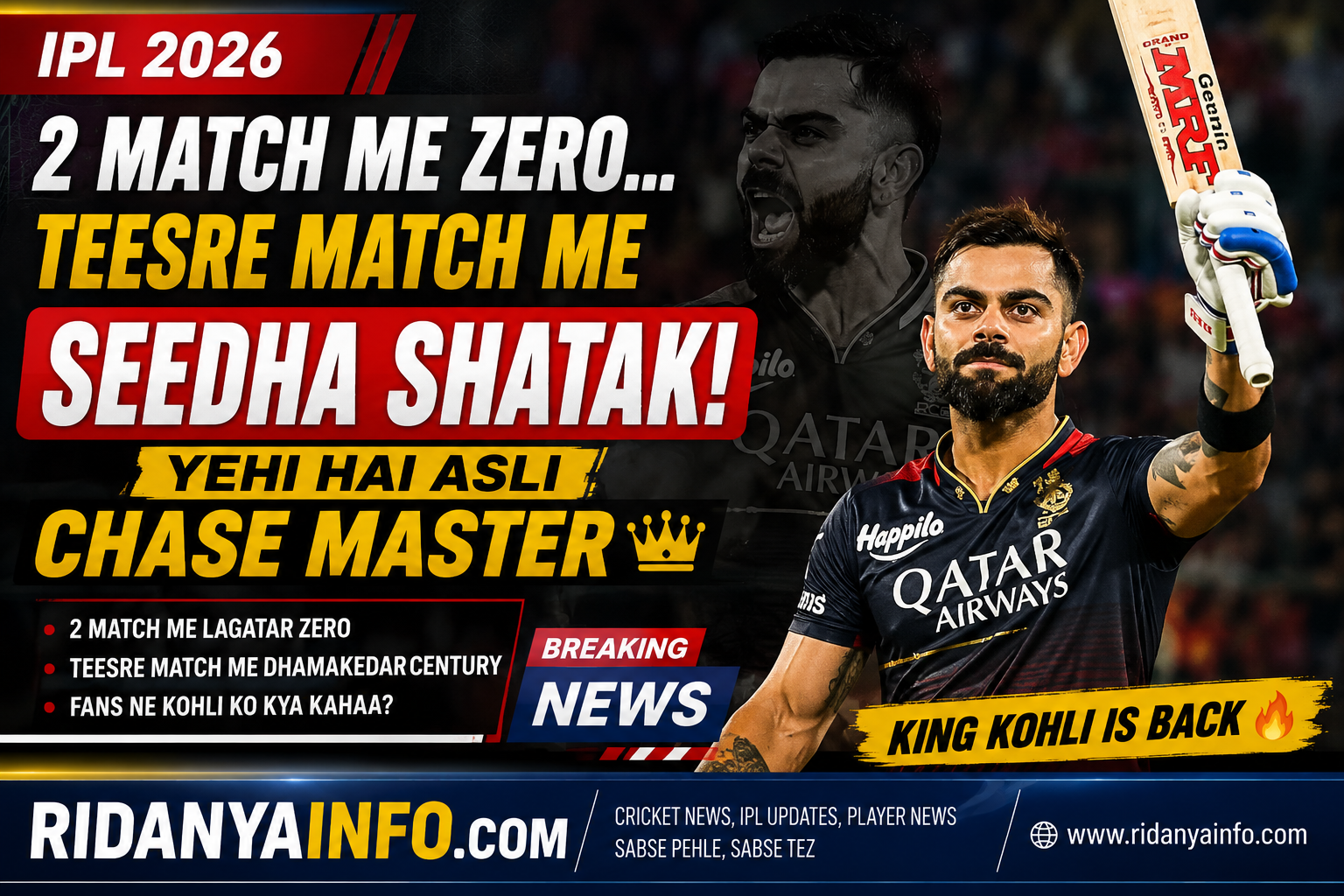 King Kohli is back!