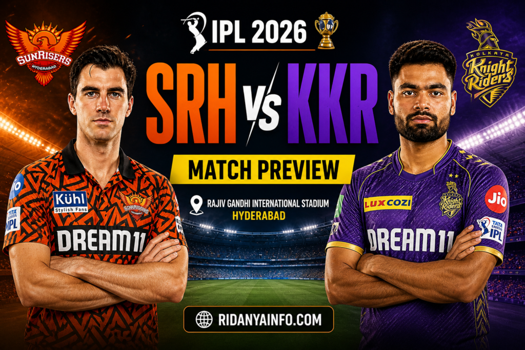 SRH vs KKR IPL 2026