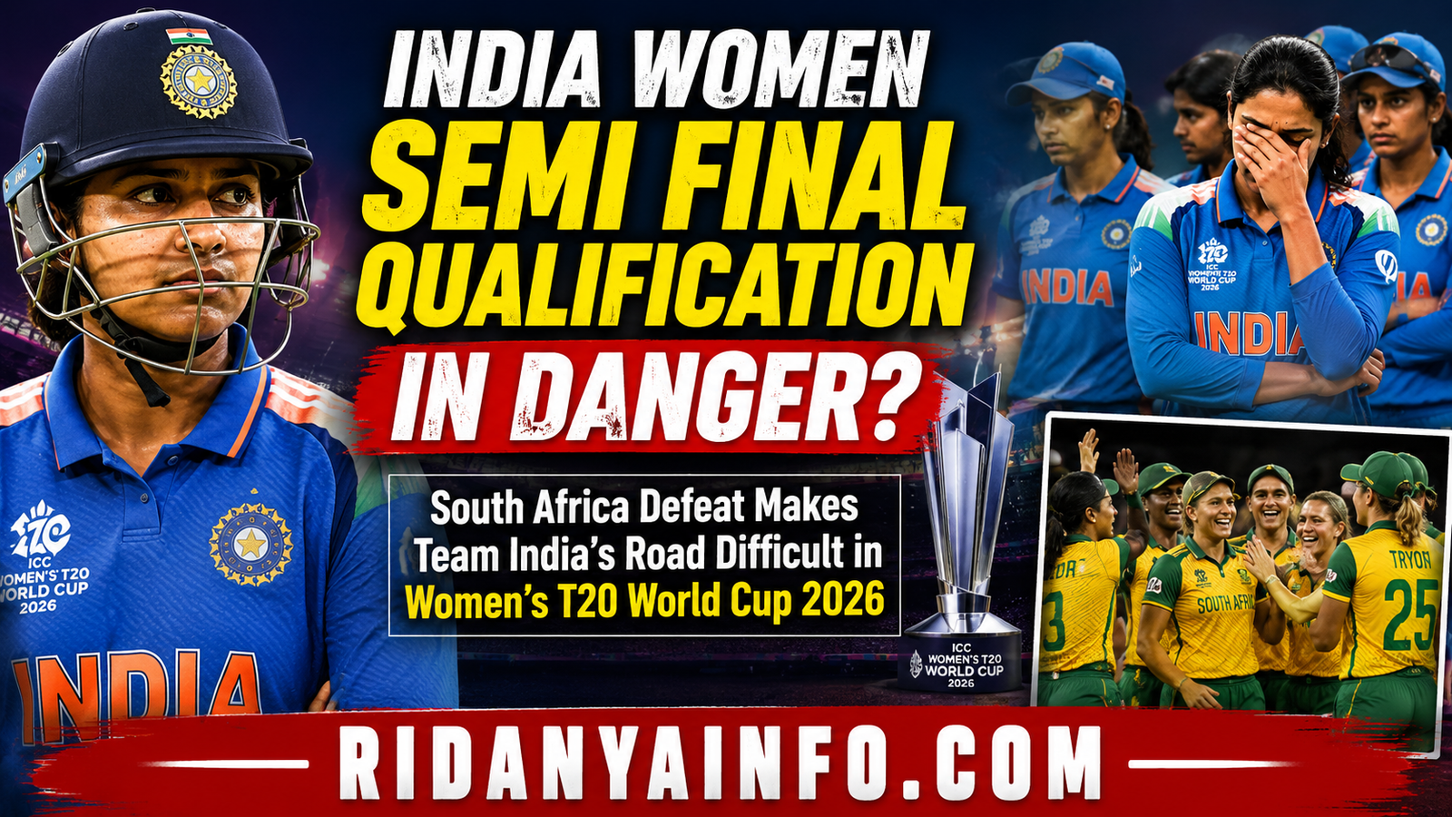 🏏 INDIA WOMEN SEMI FINAL QUALIFICATION IN DANGER?